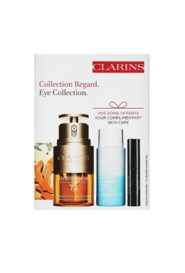 Zestaw Clarins Double Serum Eye 20ml + Instant Eye Make Up Remover 30ml + Mascara Supra Lift & Curl 3ml